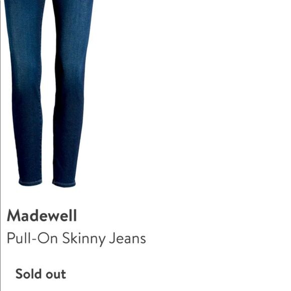 MADEWELL dark wash denim skinny jeans NWT - Picture 3 of 5